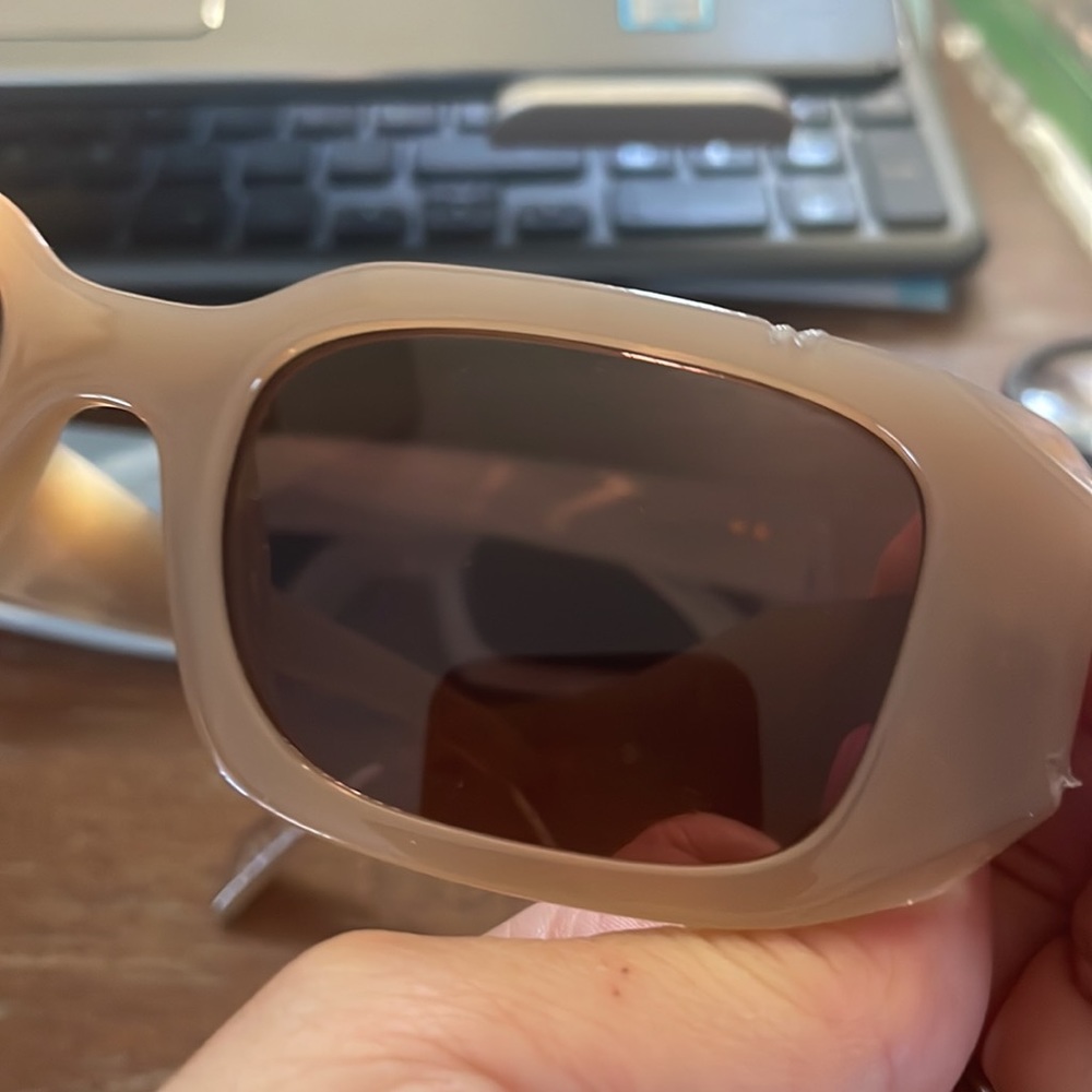 Set Of 2 Rectangular Chunky Brown And Blue Sungla… - image 8